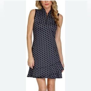 Tail Performance Maryellen Golf Dress MED Navy/White Sleeveless Tennis Athletic